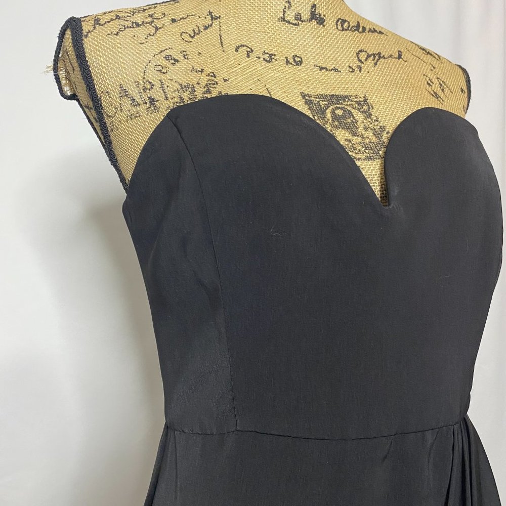 Shona Joy Black Strapless Draped Tulip Sweetheart Dress - Picture 8 of 11